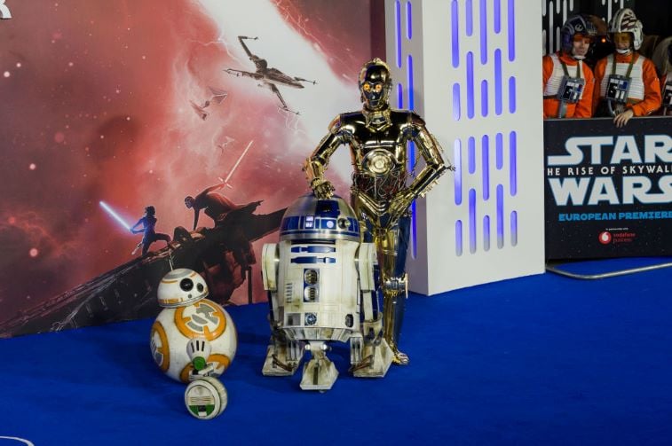 BB-8, D-O, R2-D2, and C-3PO