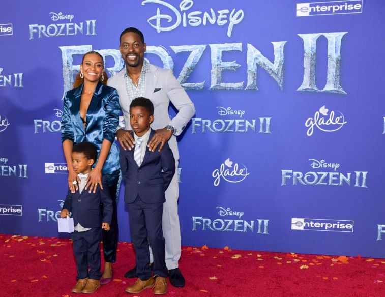 Sterling K. Brown, Ryan Michelle Bathe and their two boys