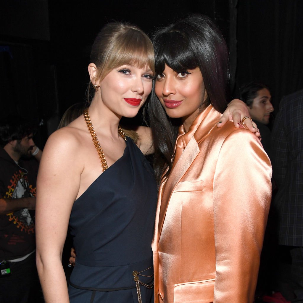 Taylor Swift and Jameela Jamil at Billboard Women In Music 2019 on Dec. 12, 2019