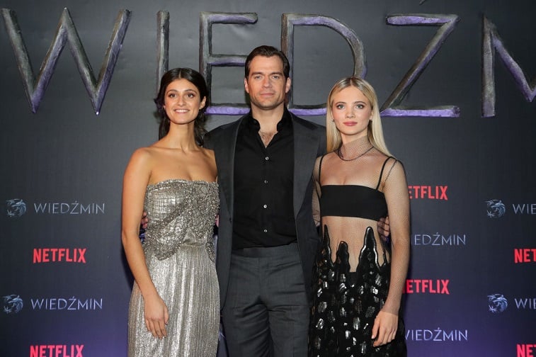 Anya Chalotra, Henry Cavill, and Freya Allan