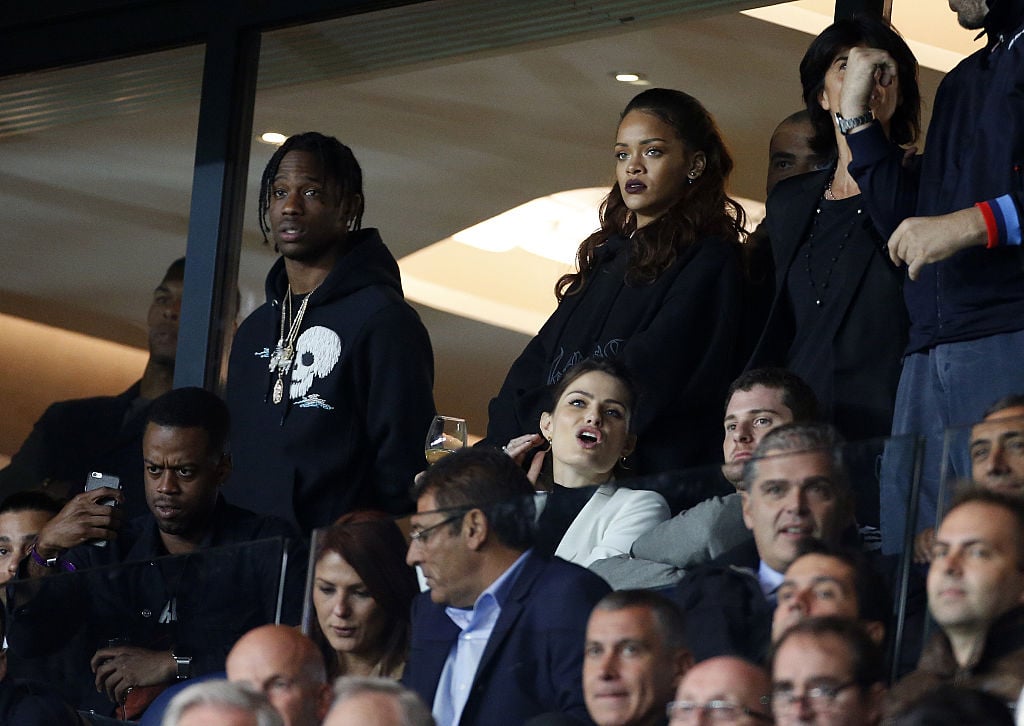 Travis Scott and Rihanna at an event in 2015