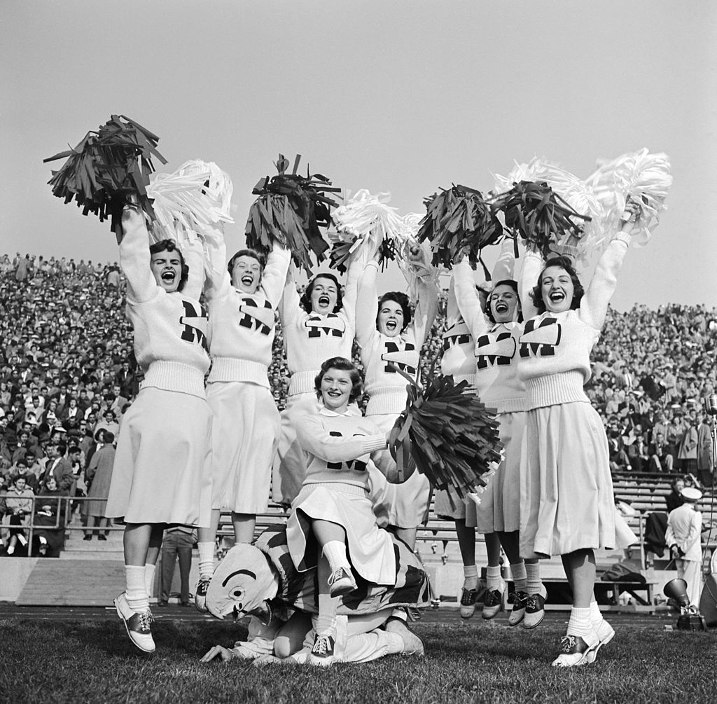 University of Maryland football cheerleaders in 1950