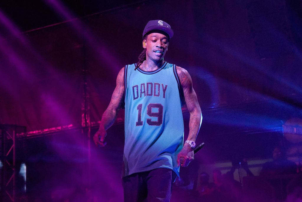 Wiz Khalifa performing in concert at Jones Beach Theater