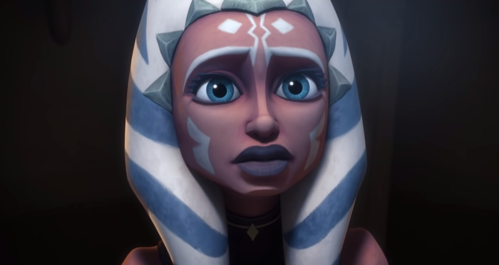 Ahsoka Tano on trial with the Jedi Council in Season 5, Episode 20 "The Wrong Jedi." 