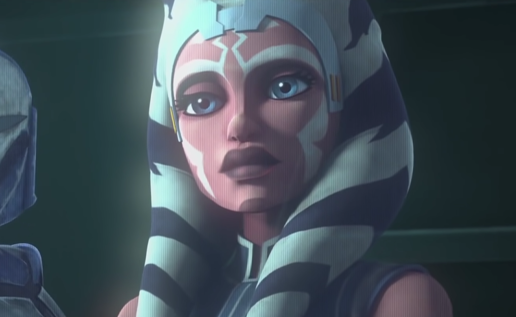 Ahsoka in a transmission to Anakin and Obi-Wan in 'The Clone Wars' Season 7 trailer.
