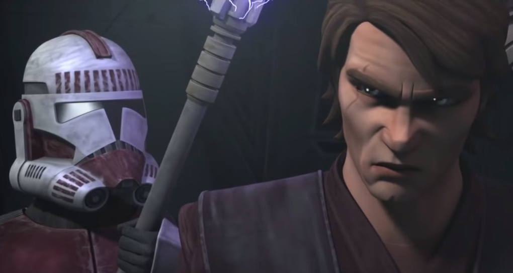 Anakin is angered that he isn't allowed to visit Ahsoka in prison in Season 5, Episode 18 of 'The Clone Wars.'
