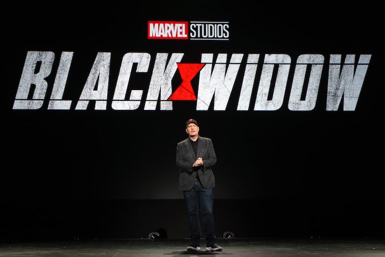 Kevin Feige speaks onstage