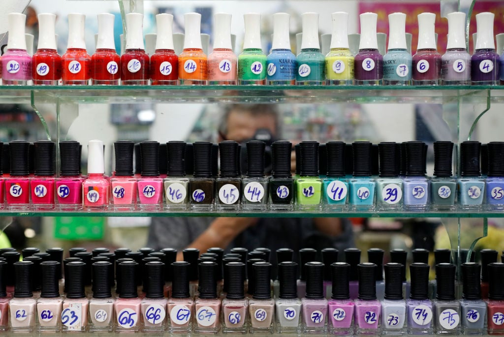 bottles of nail polish