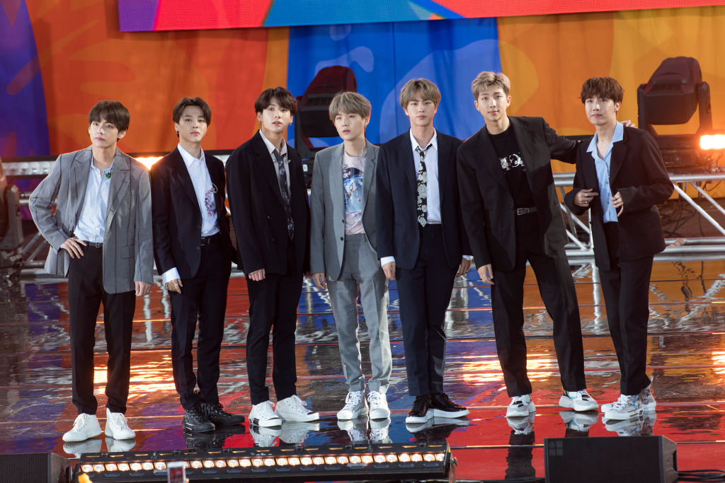 Kim Taehyung, Park Ji-min, Jungkook, Suga, Kim Seok-jin, RM and J-Hope of BTS