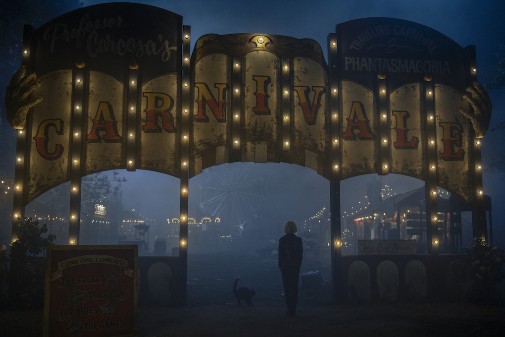 The Old Ones' Carnivale sign in 'CHILLING ADVENTURES OF SABRINA.'