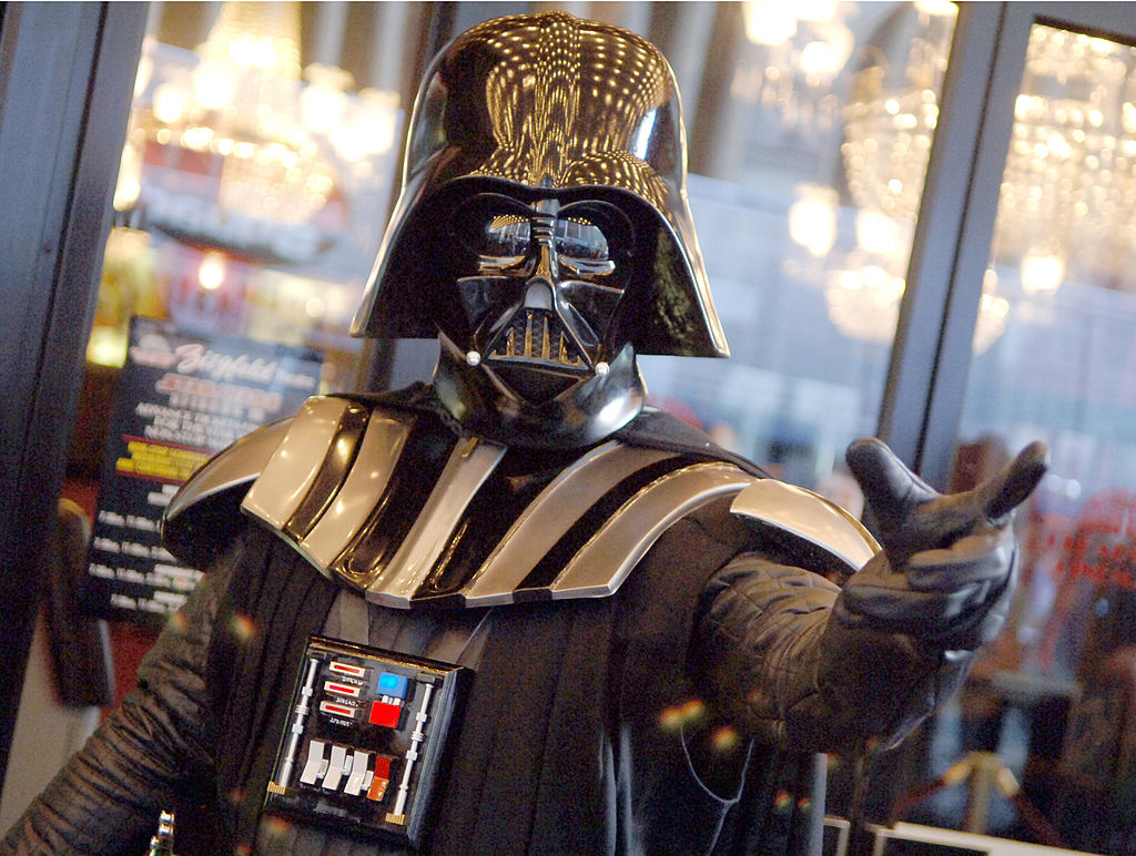 Darth Vader Force chokes someone at the 'Star Wars: Episode III - Revenge of The Sith' Premiere Benefit for The Children's Health Fund in New York.