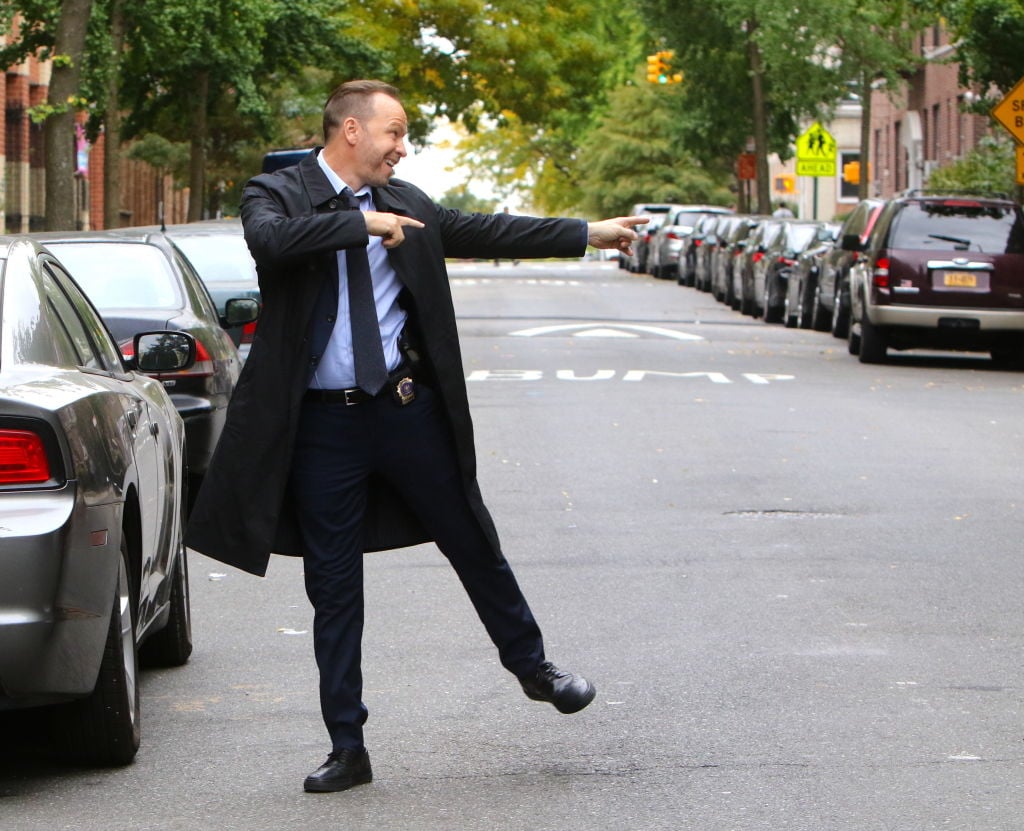 Donnie Wahlberg on Blue Bloods set