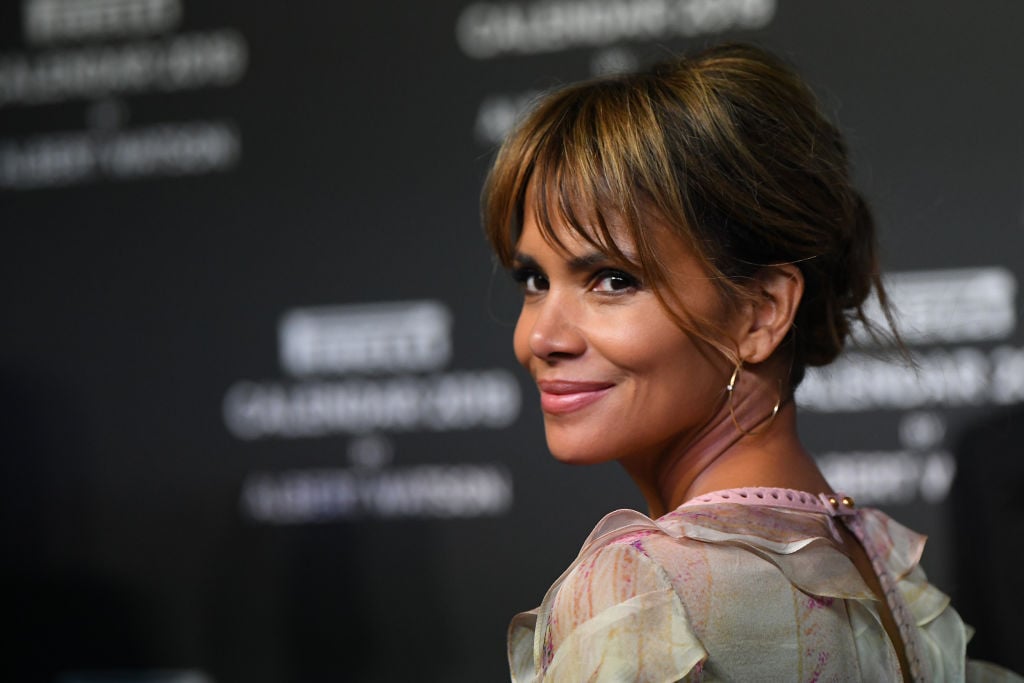 Halle Berry walks the red carpet.