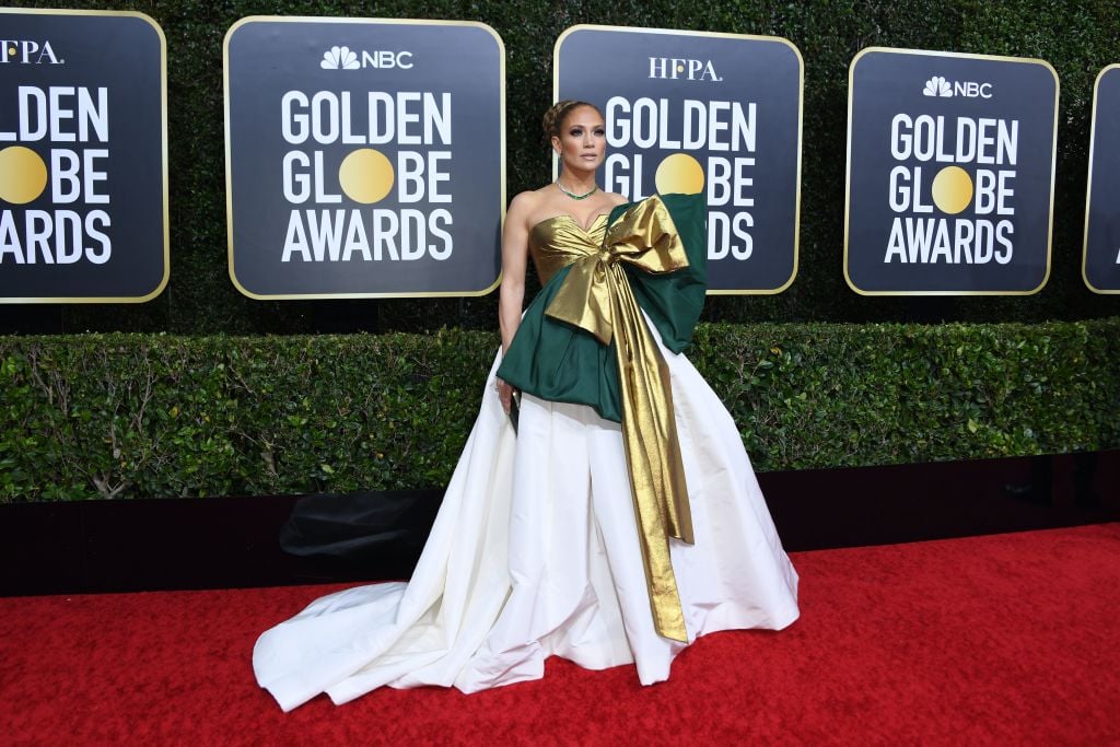Jennifer Lopez arrives for the 77th annual Golden Globe Awards on January 5, 2020