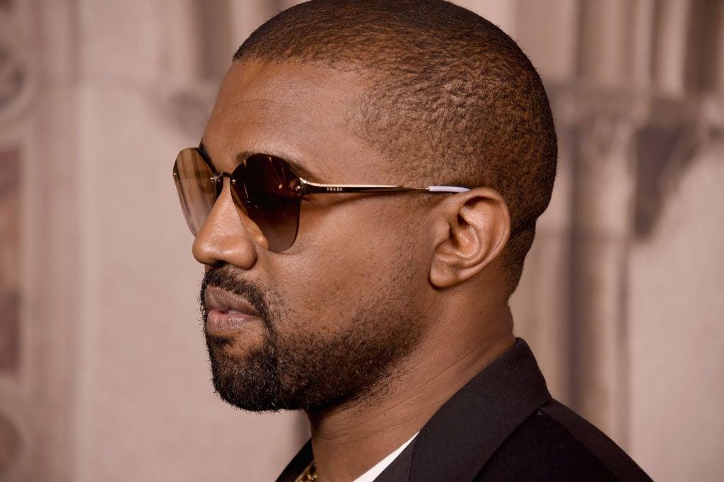Kanye West attends the Ralph Lauren 50th Anniversary event.