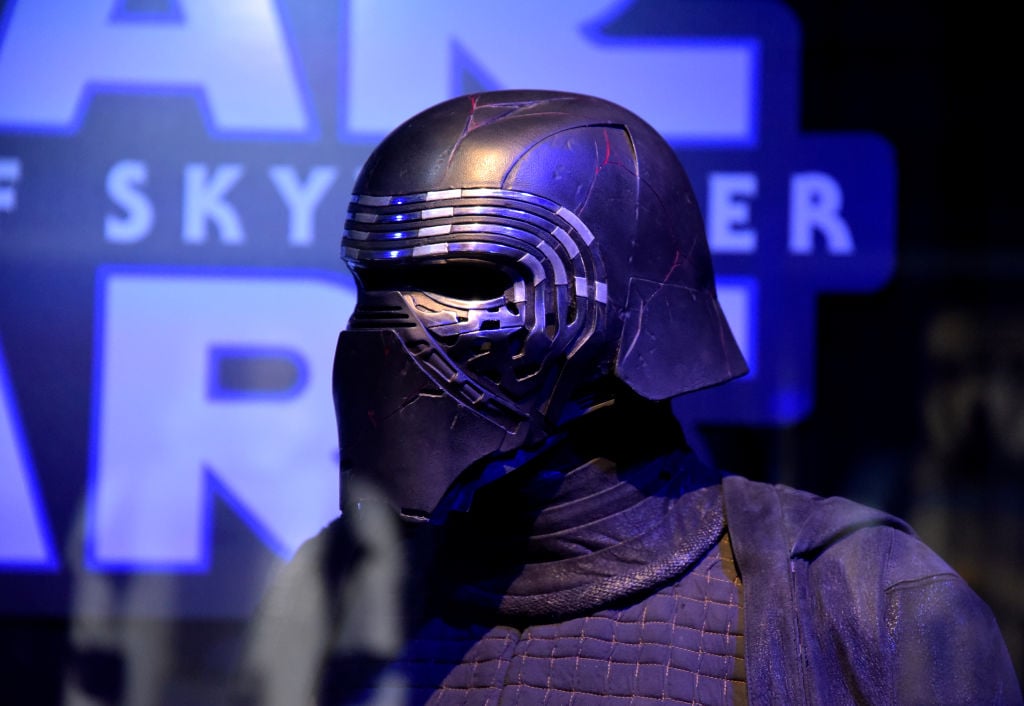 'Star Wars' costume for Kylo Ren on display at the Star Wars Marathon hosted by Nerdist at the El Capitan Theater.