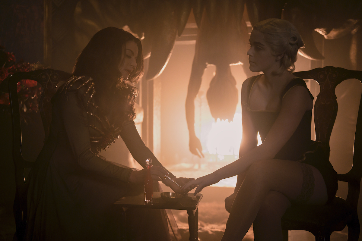 Lilith gets Sabrina ready for her coronation in Hell, 'CHILLING ADVENTURES OF SABRINA.'