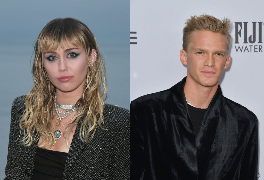 composite image of Miley Cyrus and Cody Simpson