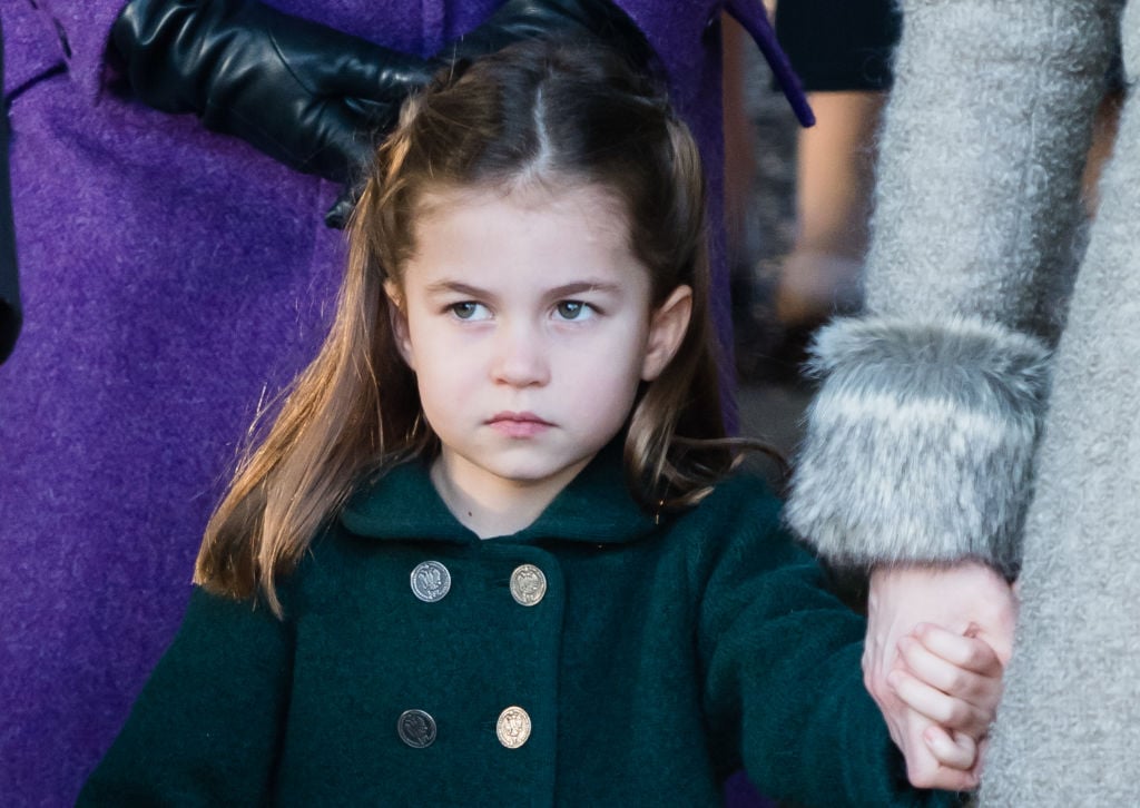 Princess Charlotte attends the Christmas Day Church service at Church of St Mary Magdalene.
