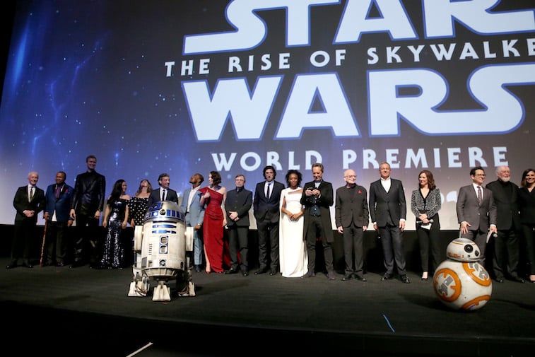 The cast of The Rise of Skywalker