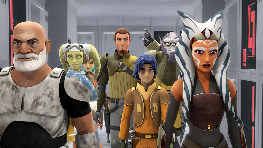 The crew of Ghost and Ahsoka in the episode "Relics of the Old Republic" in Season 2.