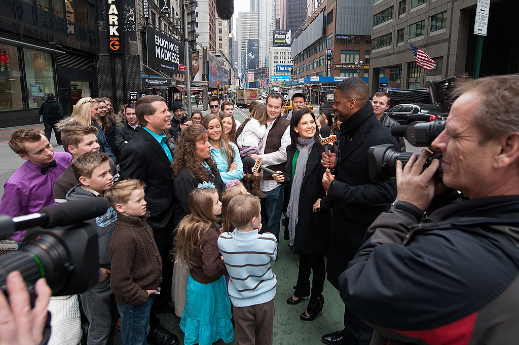 The Duggar family visits "Extra" in Times Square on March 11, 2013 in New York City.