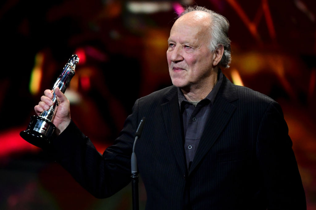 German director, producer, and actor Werner Herzog receives the EFA Lifetime Achievement Award onstage during the 32nd European Film Awards on December 7, 2019.