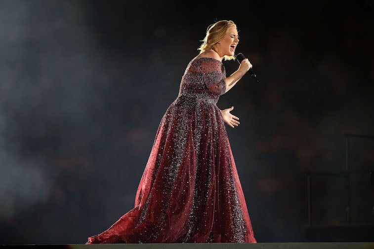 Adele performs onstage