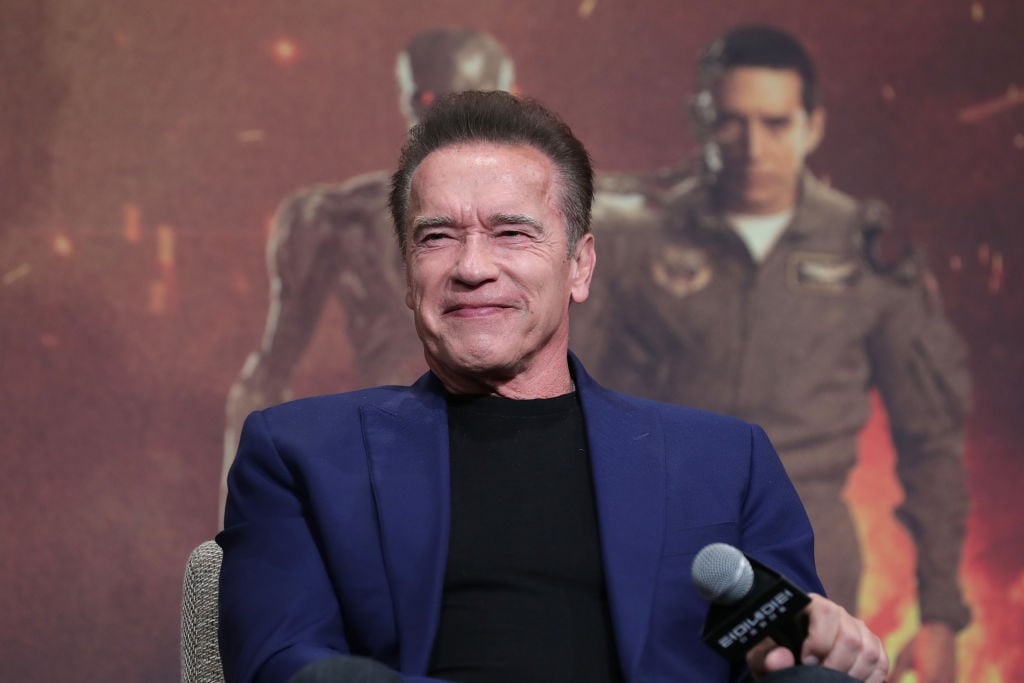 Arnold Schwarzenegger smiling