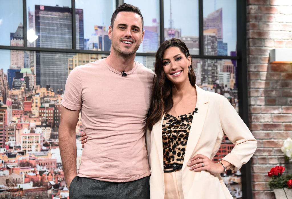 Ben Higgins and Becca Kufrin of the Bachelor visit People Now on January 28, 2020 in New York, City.