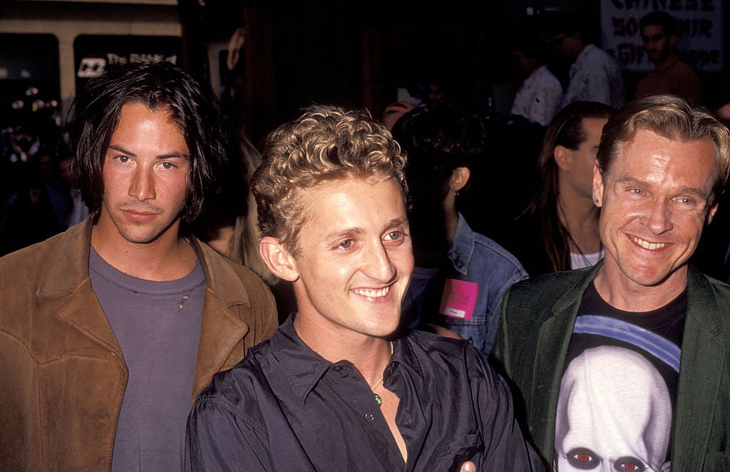 Keanu Reeves, Alex Winter, and William Sadler at the 'Bill & Ted's Bogus Journey' premiere | Ron Galella/Ron Galella Collection via Getty Images