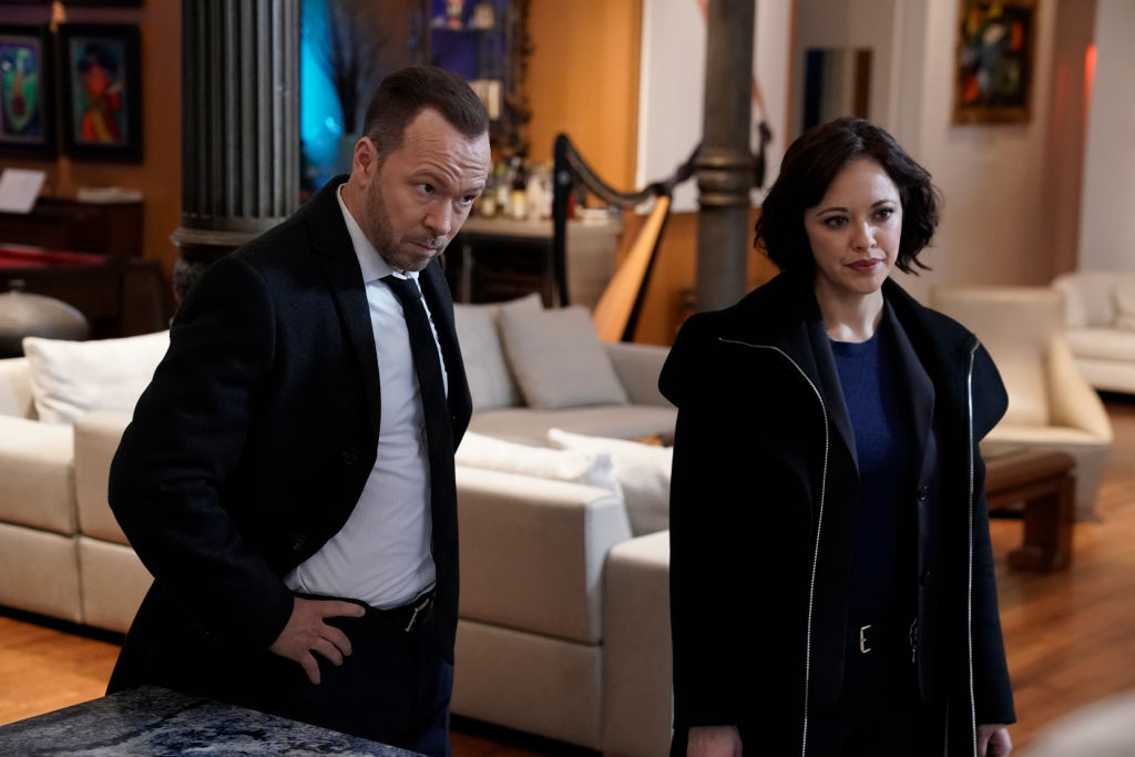 Donnie Wahlberg as Danny Reagan, Marisa Ramirez as Det. Maria Baez on 'Blue Bloods'