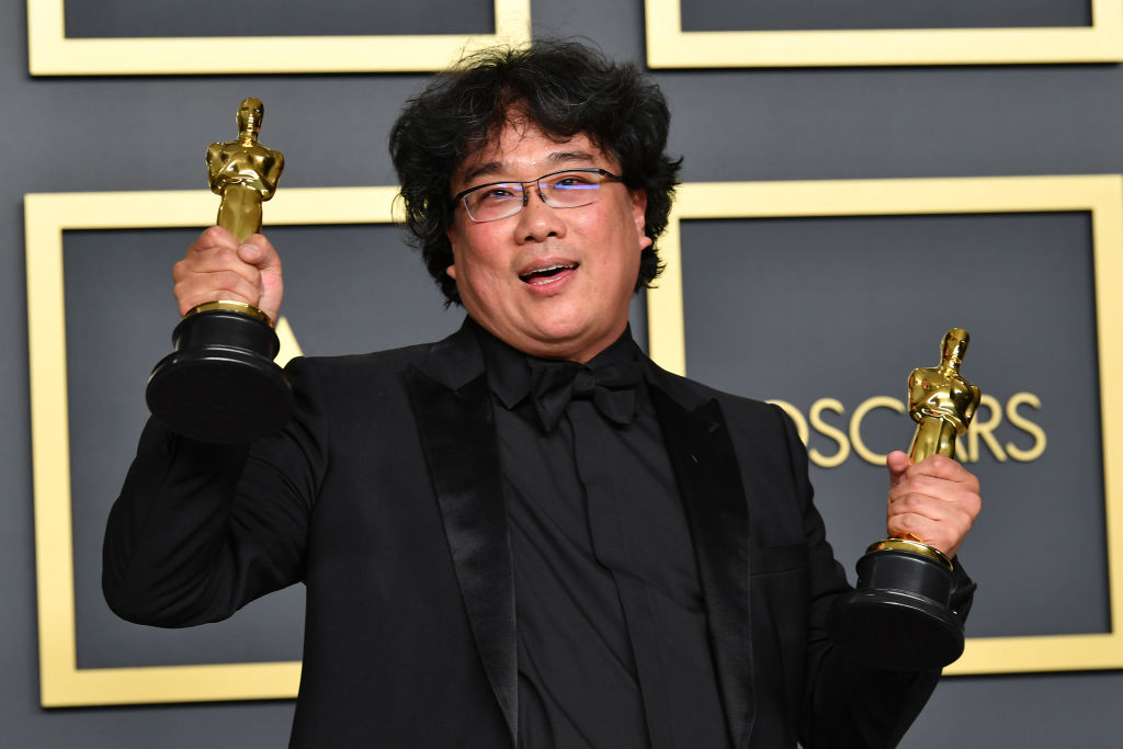 Director Bong Joon-ho, winner of the Original Screenplay, International Feature Film, Directing, and Best Picture awards for 'Parasite'