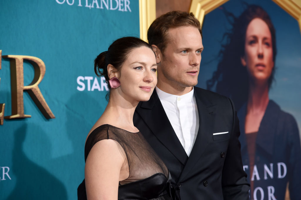 Caitriona Balfe and Sam Heughan at the Outlander premiere | Michael Kovac/Getty Images for STARZ