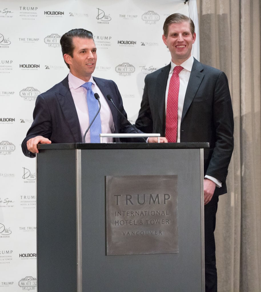 Donald Trump sons Eric and Donald Jr.