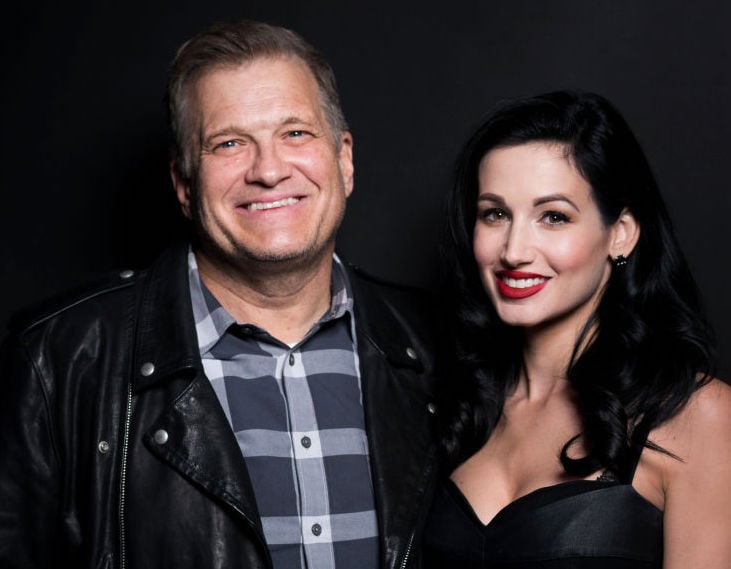 Drew Carey and Amie Harwick at an event in 2017