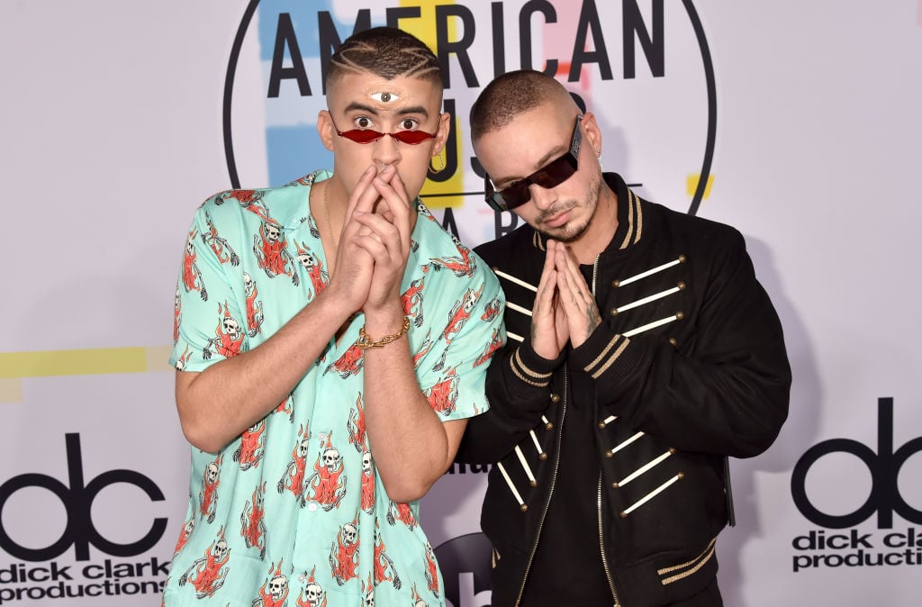 Bad Bunny (L) and J Balvin