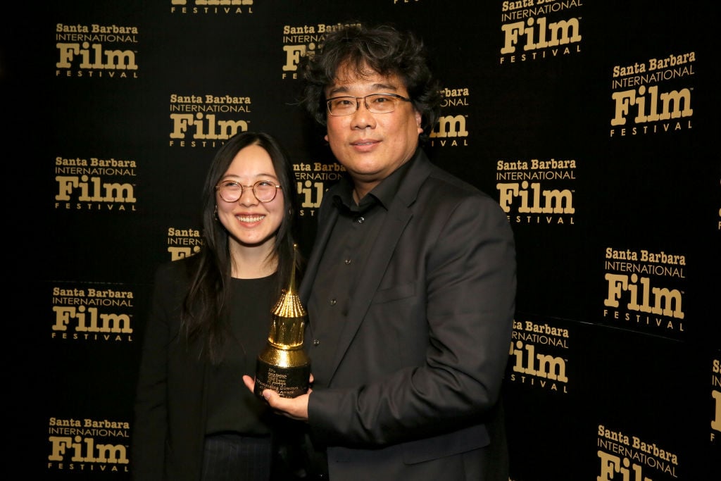 Sharon Choi and Bong Joon-ho