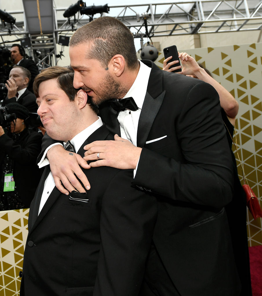 Shia LaBeouf (R) and Zack Gottsagen