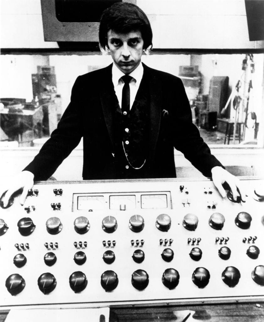 Phil Spector at the mixing board in 1966