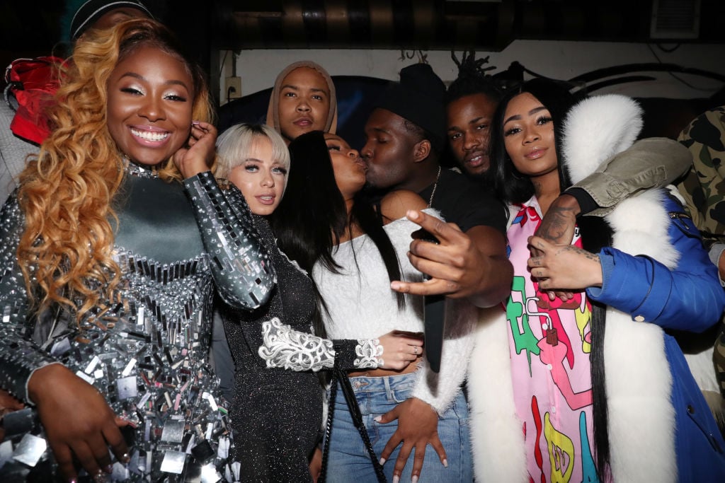 Bianca Bonnie, Mariah Lynn, Kiyanne, Jaquae, Swift, and K Goddess attend Bianca Bonnie's "10 Plus" Album Release Party at Le Souk on January 11, 2018 in New York City