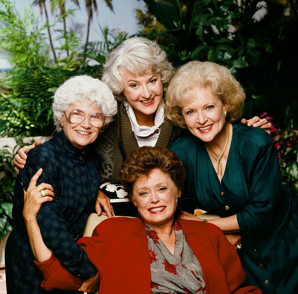 Estelle Getty as Sophia Petrillo, Bea Arthur as Dorothy Petrillo Zbornak, Betty White as Rose Nylund and Rue McClanahan as Blanche Devereaux
