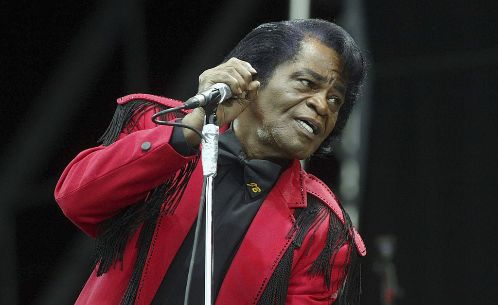 ames Brown on the Pyramid Stage during the third and final day of the Glastonbury Festival 2004 at Worthy Farm, Pilton