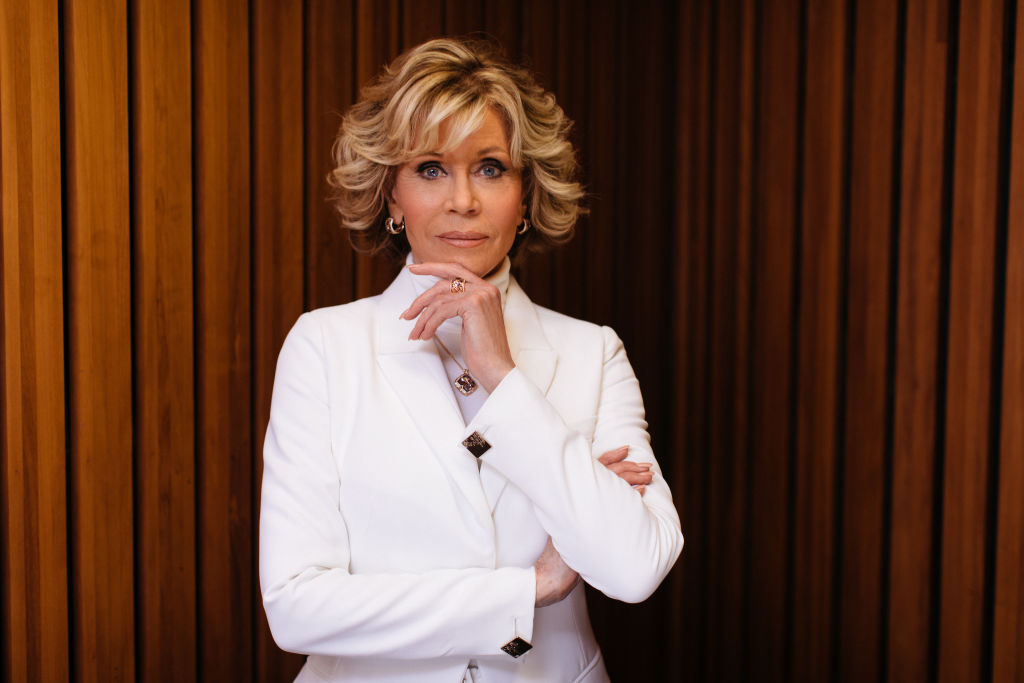 Jane Fonda wears Chopard at the Sydney Opera House.