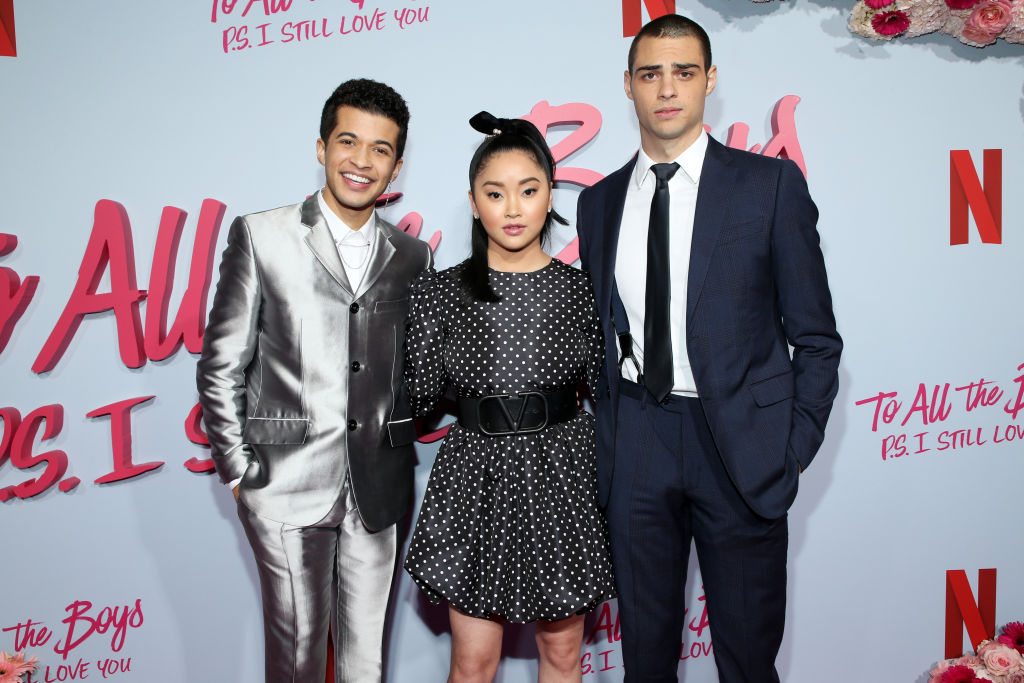 Jordan Fisher, Lana Condor, and Noah Centineo attend the premiere of Netflix's "To All The Boys: P.S. I Still Love You" at the Egyptian Theatre on February 03, 2020 in Hollywood, California.