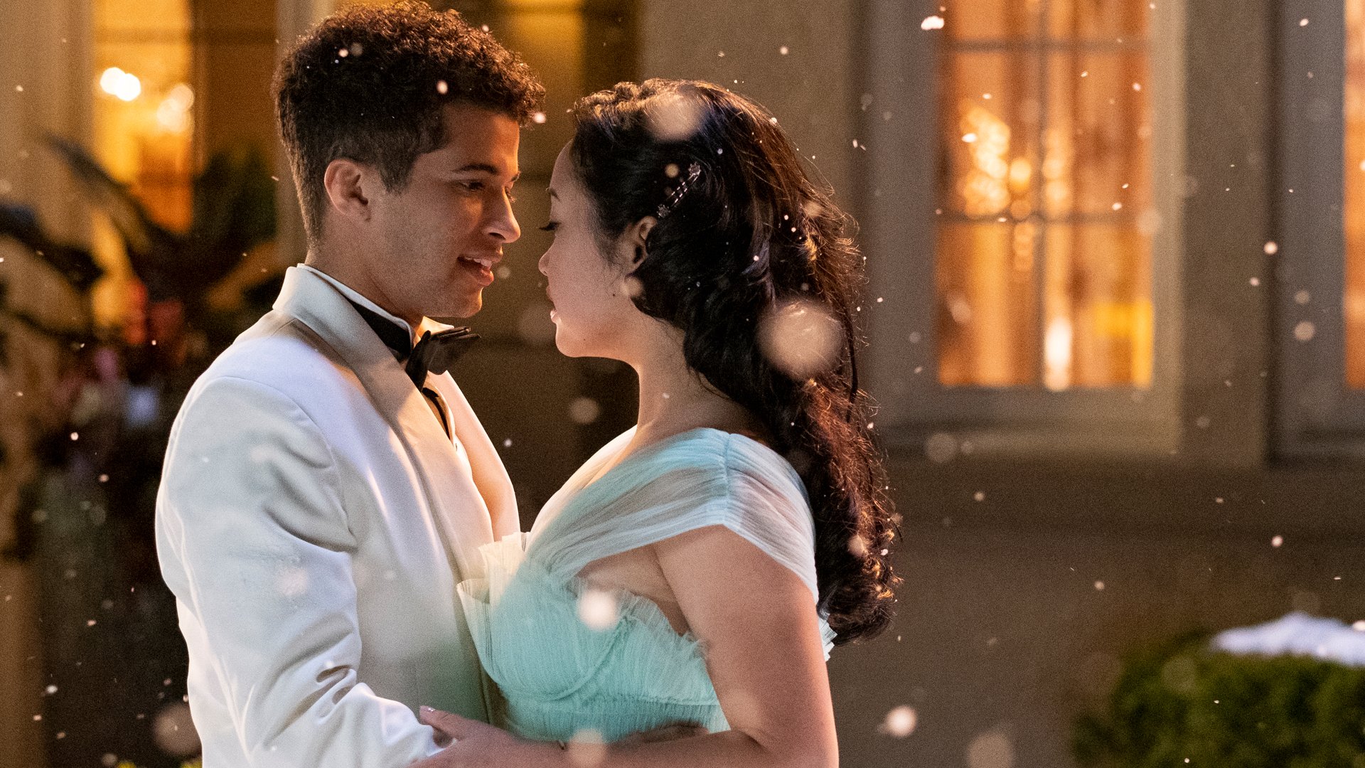 Jordan Fisher and Lana Condor as John Ambrose McClaren and Lara Jean in 'To All the Boys PS I Still Love You' on Netflix