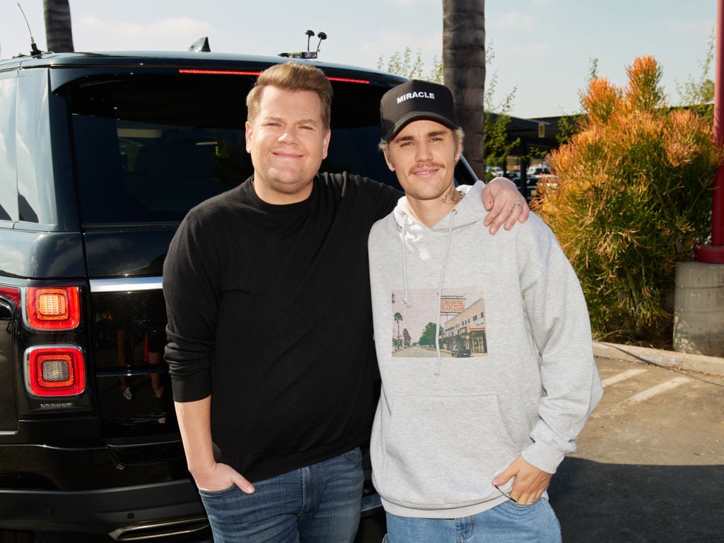 Justin Bieber and James Corden