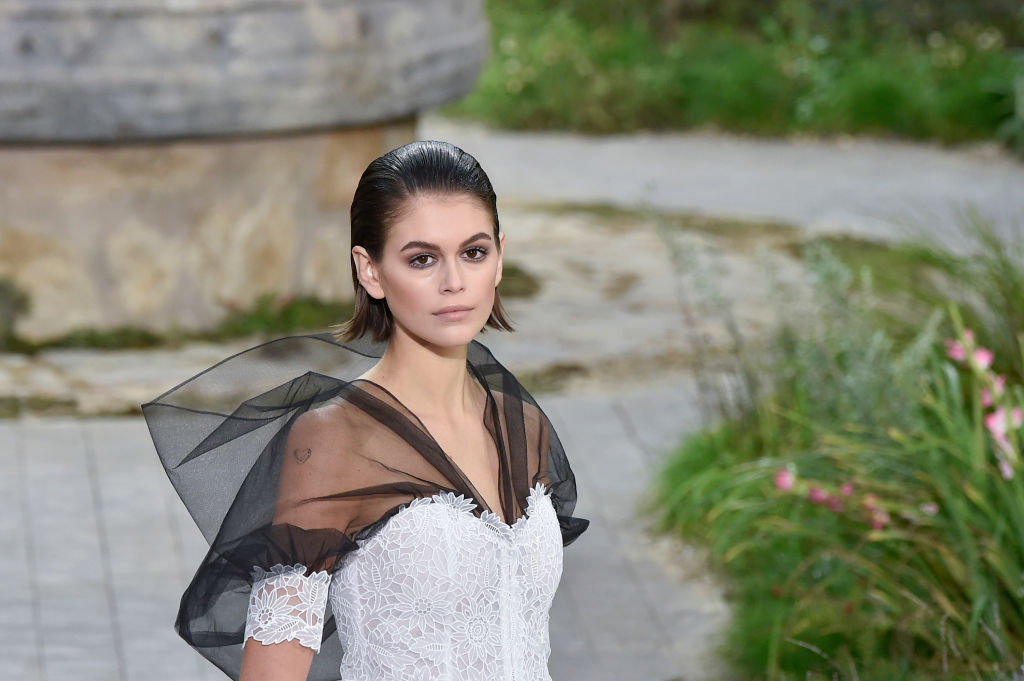 Kaia Gerber walks the runway during the Chanel Haute Couture Spring/Summer 2020 show