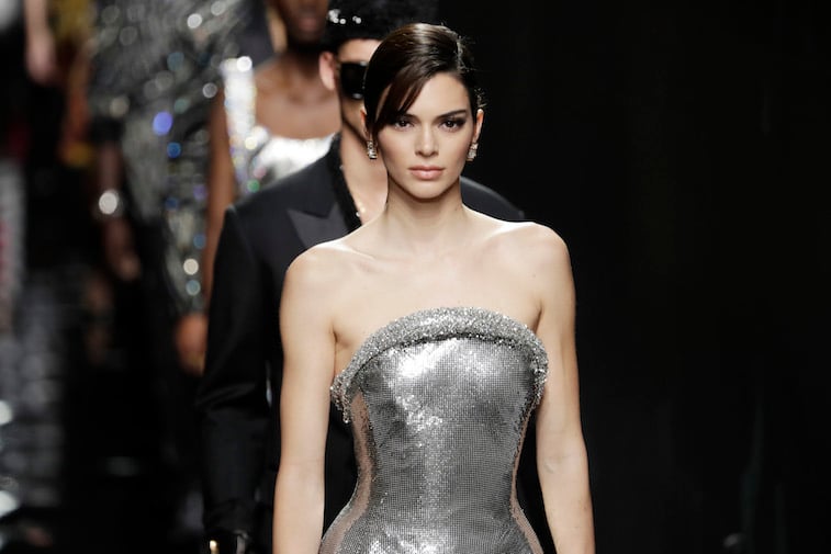 Kendall Jenner walking the runway