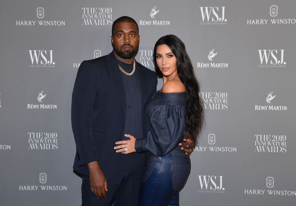 Kim Kardashian West and Kanye West attend the WSJ Magazine